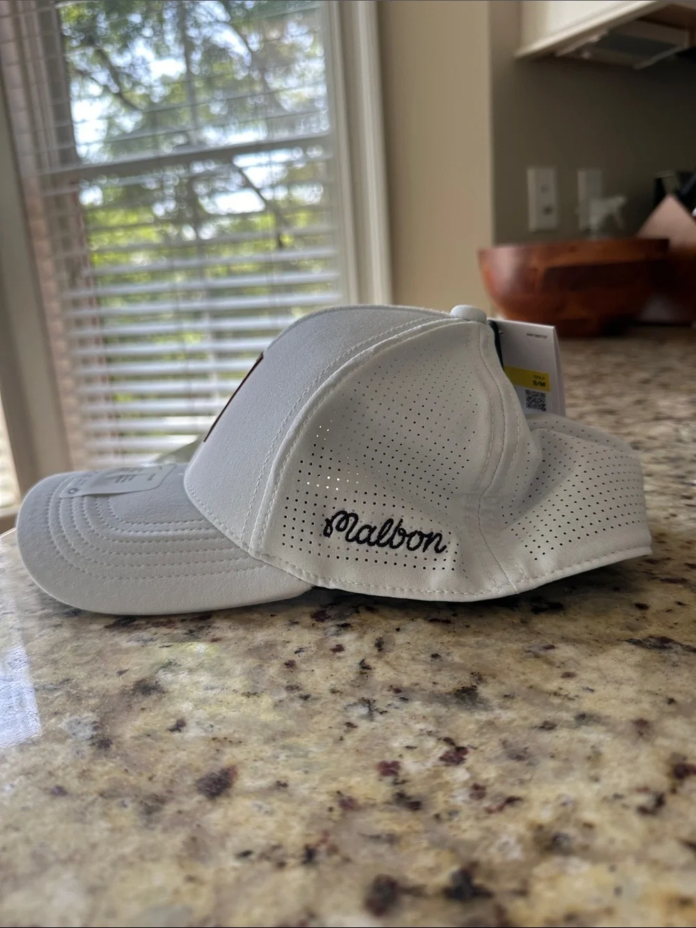 Nike White TW Logo Malbon Flex Golf Cap